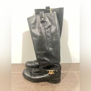 Michael Kors black leather boots